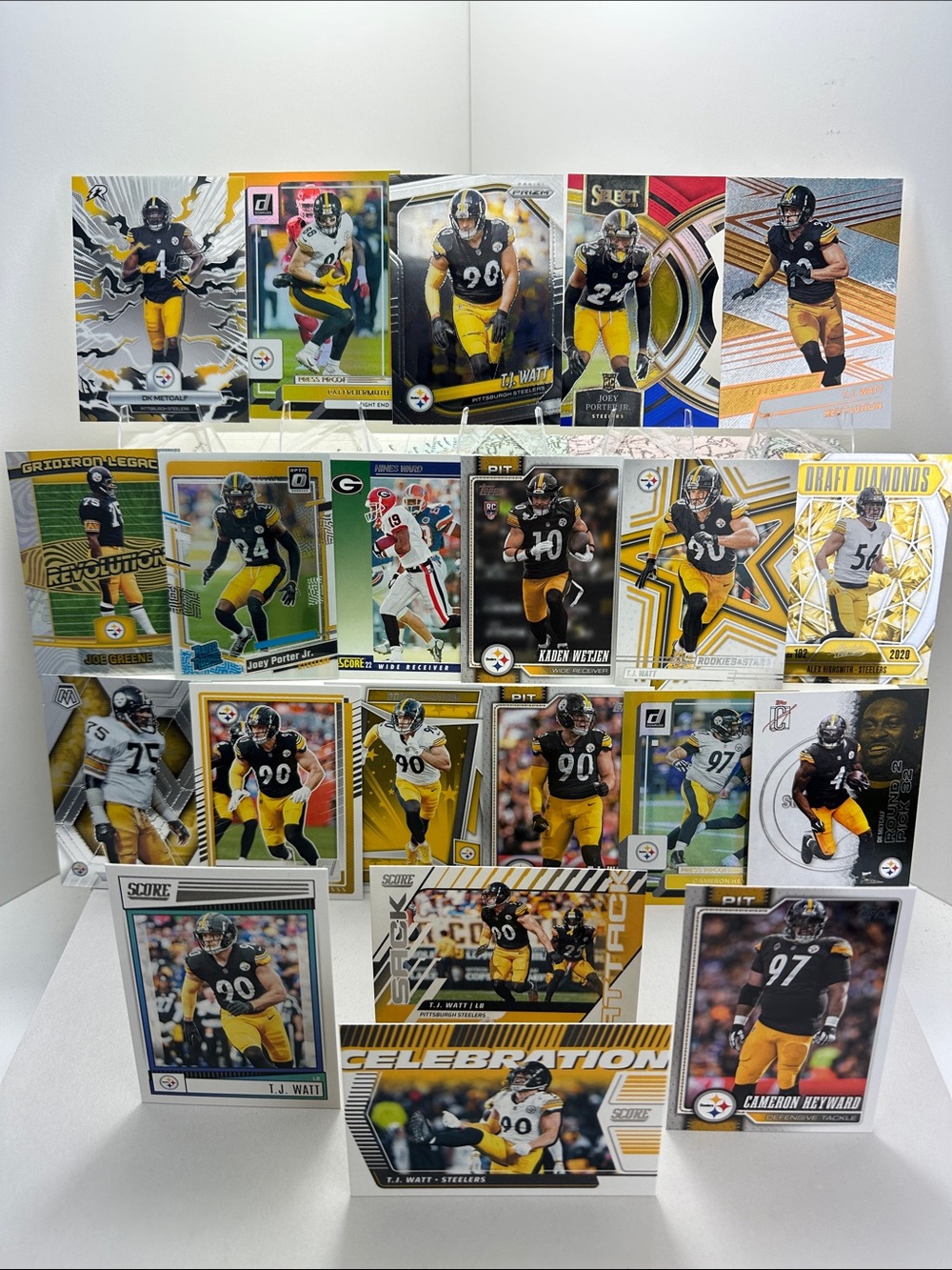 TJ Watt Steelers lot of 21 +Heyward/Freiermuth/D.K./Greene/Hines Ward/Porter Jr